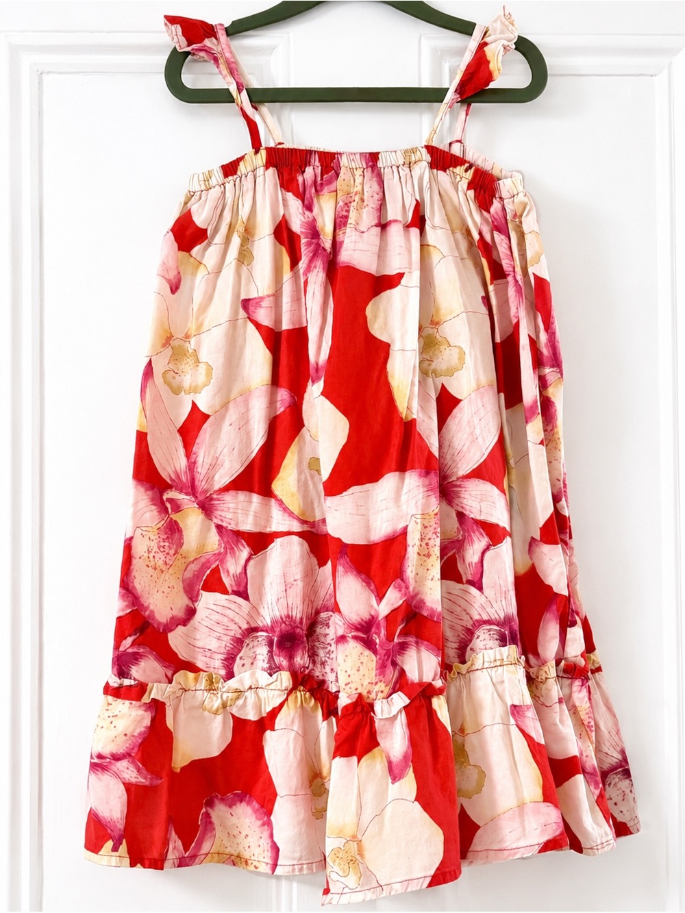 Baby Gap Floral Sundress | Toddler Girls Size 4 Years | Red Pink Summer Dress